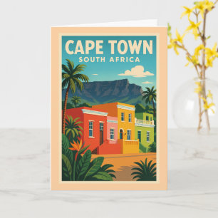 Kaapstad, Zuid-Afrika reisposter, Kaart