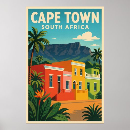 Kaapstad, Zuid-Afrika reisposter, Poster (Voorkant)