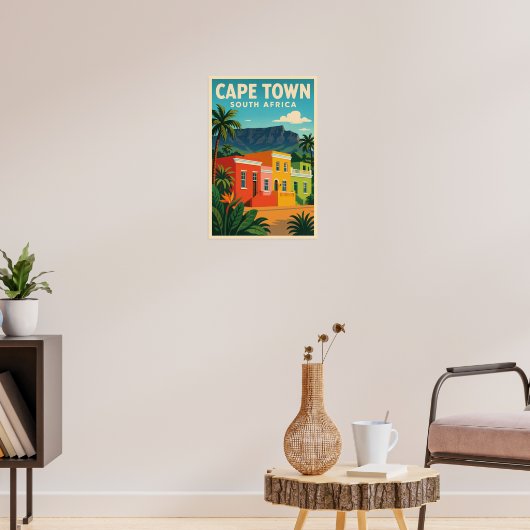 Kaapstad, Zuid-Afrika reisposter, Poster (Woonkamer 3)