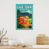 Kaapstad, Zuid-Afrika reisposter, Poster (Keuken)