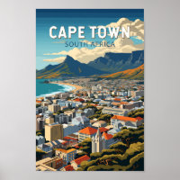 Kaapstad Zuid-Afrika Reizen Kunst Vintage