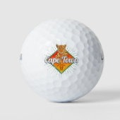 Kaapstad Zuid-Afrika Retro Leopard  Golfballen (Voorkant)