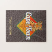 Kaapstad Zuid-Afrika Retro Leopard  Legpuzzel (Horizontaal)