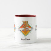 Kaapstad Zuid-Afrika Retro Leopard  Mok (Midden)