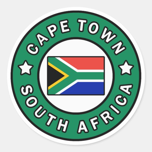 Kaapstad Zuid-Afrika Ronde Sticker (Voorkant)