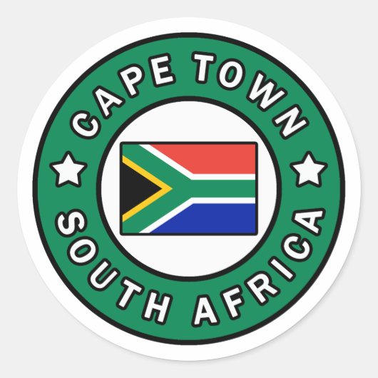 Kaapstad Zuid-Afrika Ronde Sticker (Voorkant)