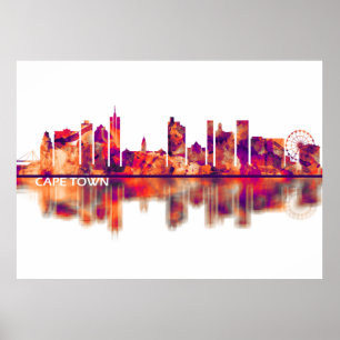 Kaapstad Zuid-Afrika Skyline Poster