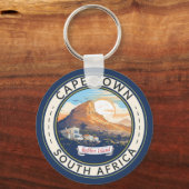 Kaapstad Zuid-Afrika Travel Art Badge Sleutelhanger (Voorkant)