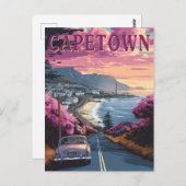 Kaapstad, Zuid-Afrika Vintage Reizen Briefkaart (Voorkant / Achterkant)