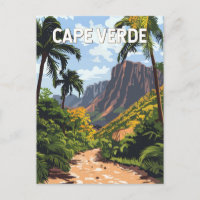 Kaapverdië Illustratie Reizen Art Vintage