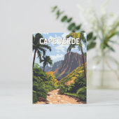 Kaapverdië Illustratie Reizen Art Vintage Briefkaart (Staand voorkant)