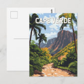 Kaapverdië Illustratie Reizen Art Vintage Briefkaart (Voorkant / Achterkant)