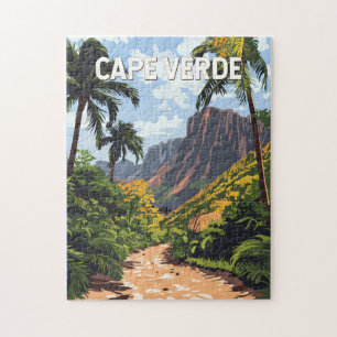 Kaapverdië Illustratie Reizen Art Vintage Legpuzzel