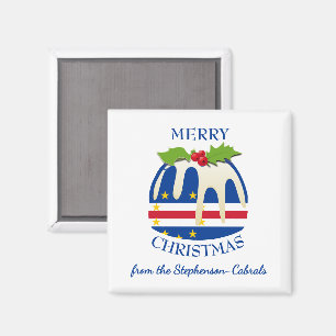 KAAPVERDIË Kaap Feestelijke Plum Pudding Kerst Magneet