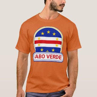 Kaapverdië Landenbadge Kaapverdische vlag T-shirt
