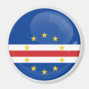 Kaapverdië Ronde pictogram vlag Magneet