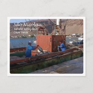 Kaapverdië - Sao Nicolau - Tarrafal Vissen Boat - Briefkaart