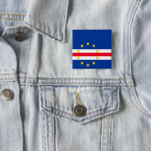 Kaapverdië Vierkante Button 5,1 Cm