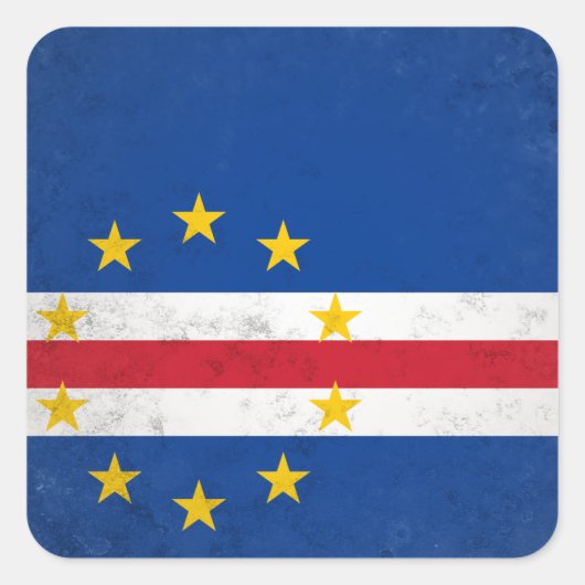 Kaapverdië Vierkante Sticker (Voorkant)