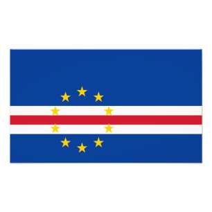 Kaapverdië - Vlag van Kaapverdië Foto Afdruk
