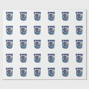 Kaapverdië Voetbal Skelet Aanvaller Landen Premium Cadeaupapier