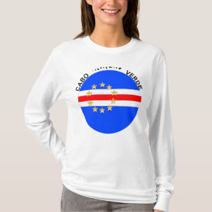 Kaapverdische Eilanden Ronde Vlag T-shirt
