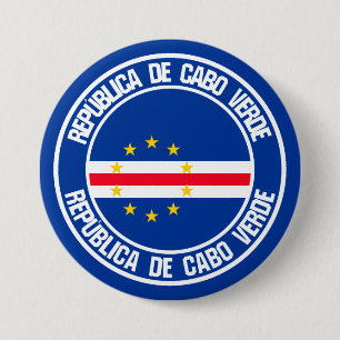 Kaapverdische ronde Embleem Button 7,6 Cm