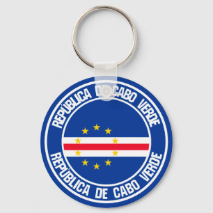 Kaapverdische ronde Embleem Sleutelhanger