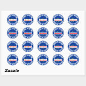 Kaapverdische ronde Embleem Sticker (Vel)
