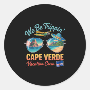 Kaapverdische vakantie Cabo Verde vlag trots Verdi Ronde Sticker