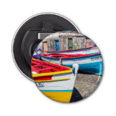 Kaapverdische Vissende boten Button Flesopener (Voorkant)