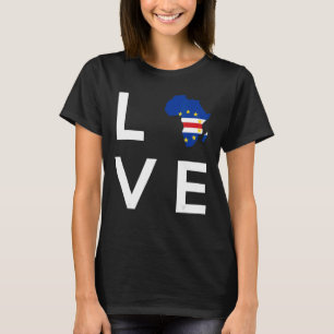 Kaapverdische Vlag-Afrikaanse continent voor Cabo T-shirt