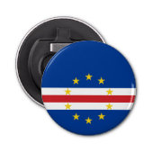 Kaapverdische vlag button flesopener (Voorkant)