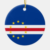 Kaapverdische vlag keramisch ornament (Voorkant)