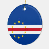 Kaapverdische vlag keramisch ornament (Links)