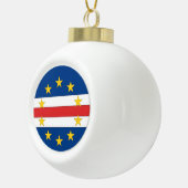Kaapverdische vlag keramische bal ornament (Rechts)