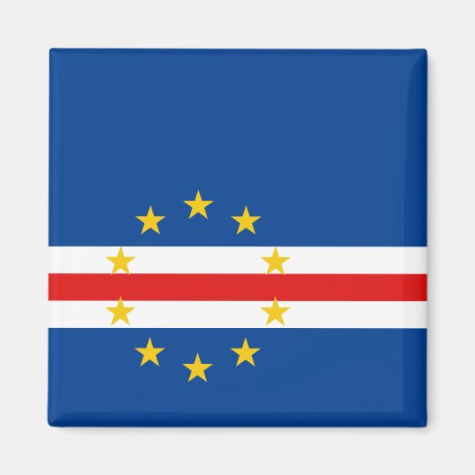 Kaapverdische vlag Magnet Magneet (Voorkant)