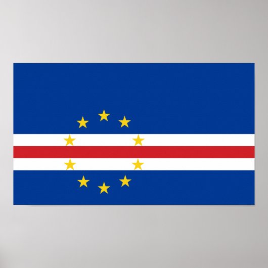 Kaapverdische vlag poster (Voorkant)