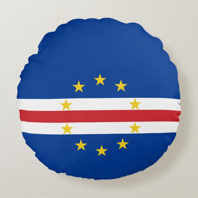 Kaapverdische vlag rond kussen (Voorkant)