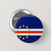 Kaapverdische vlag ronde button 5,7 cm (Voorkant /achterkant)