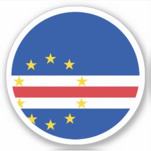 Kaapverdische Vlag Ronde Sticker