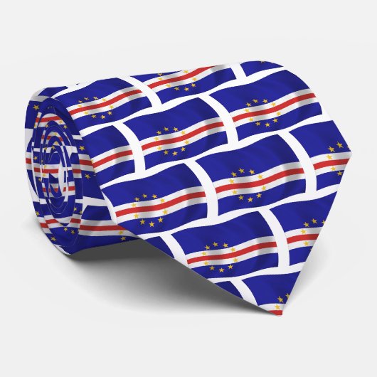 Kaapverdische vlag stropdas (Opgerold)