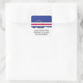 Kaapverdische vlag vierkante sticker (Tas)