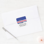 Kaapverdische vlag vierkante sticker (Envelop)