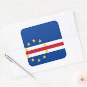 Kaapverdische vlag vierkante sticker (Envelop)
