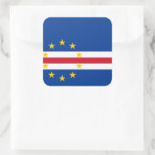 Kaapverdische vlag vierkante sticker (Tas)