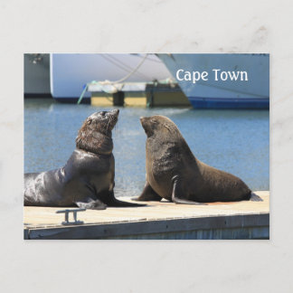 Kaapverdische zegel, waterfront, Zuid-Afrika Briefkaart