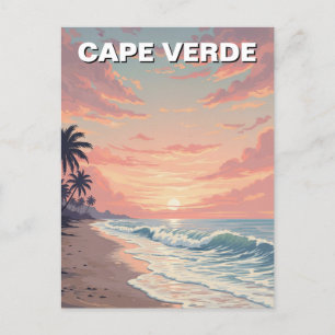 Kaapverdische zonsondergang Briefkaart