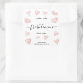 Kaaretiket Valentijn Hartliefde Vierkante Sticker (Tas)