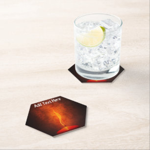 Kaarlicht in de donker kartonnen onderzetters